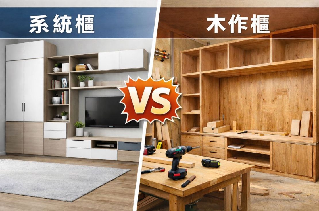 系統櫃還是木作櫃？櫃體設計與應用空間比較